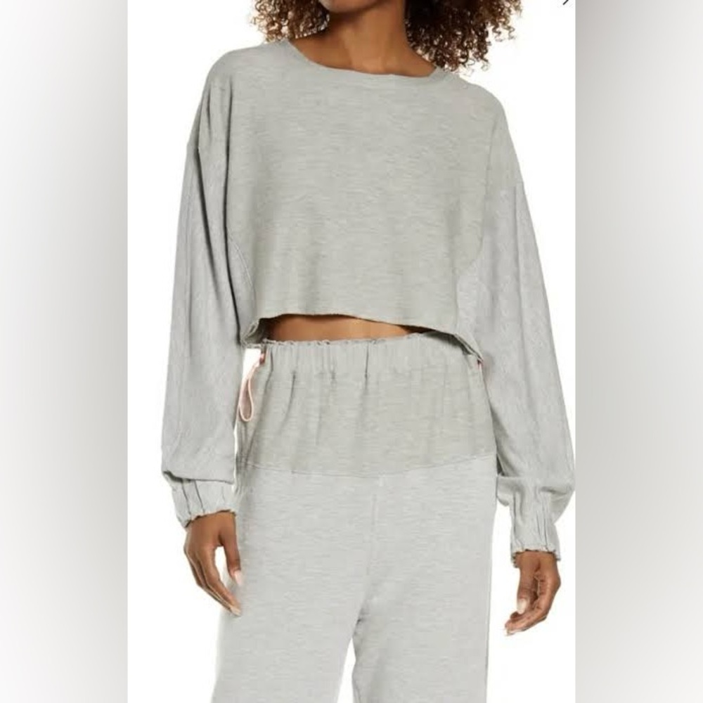 FP Movement Sinched Sleeve Crop Sweatshirt
